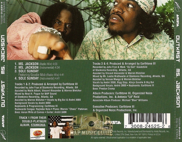 OutKast - Ms. Jackson: CD | Rap Music Guide